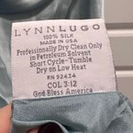 Lynn Lugo 100% Silk Blue Strapless Mini Slip Dress Size 6 Photo 3