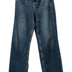 American Eagle  Pants Women Size 8 Reg Blue Denim Jean Super High Rise Baggy Wide Photo 0