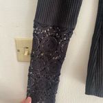 Doe & Rae black long sleeve crochet detail top size small Photo 9