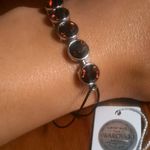 Burgundy Color Swarovski Crystal Platinum Bond Corded Bracelet Photo 14