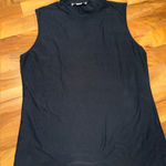 Madison grey mock neck tank‎ top black classic size large soft slinky workwear Photo 0