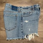 Abercrombie & Fitch  The Mom High Rise Stretch Blue Jean Shorts Size 25 Photo 1