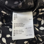 Style & Co Black & White Floral Print Scoop Neck Long Sleeve Blouse Size M Photo 5