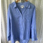 C&C California  Women's 100% Linen Long Sleeve Button Down Collar Shirt 3X Photo 1