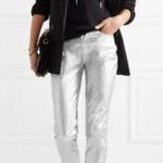 Rag and Bone Leather Pants 23 NWT Silver Metallic Contemporary Space Dress Event Photo 0