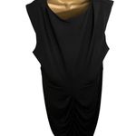 City Chic  Draped Bodycon Dress Two-Way Zip Ruched Black M/18 Photo 2