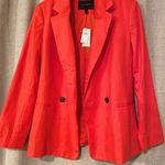Banana Republic | Red-Orange Linen Blazer | 6 & 8 Photo 3