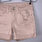 SO  light pink beige distressed midi denim Jean shorts Photo 2
