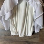 Altar'd State White Faux Wrap V-neck Ruffle Mini Dress Belt Tie Women’s Large Photo 7