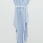 ASOS Ice Blue Plunge Maxi Dress Photo 2