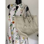 Banana Republic White Large Leather Tote Bag Photo 7