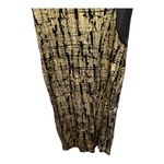 Club L Gold Shimmer Mesh Sleeve Body con Dress Size 14 Gold Black Long Sleeve Photo 2