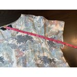 Tahari Linen Top Women's 1X Hawaiian Tropical Surf Palm Trees Cars Toucan Parrot Photo 12