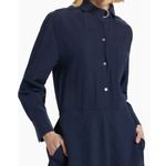 Vince New!  Easy D-Ring Midi Shirt Dress in Blue Size Large $425 Photo 2