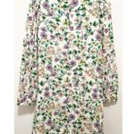 Loft Floral Linen-Blend Long Sleeve Shift Dress Sz.0 NWT Photo 6