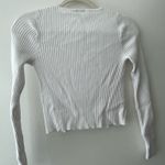 Abercrombie & Fitch  White Ribbed Sweater Photo 2