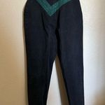 Vintage Blaze Equestrian Bareback‎ Riding Jeans Sz 26 Black Green Colorblock Photo 0