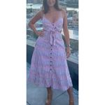 Saloni Lea Geometric Print Cotton Midi Dress Sz. 4 (US) Photo 5