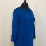 Etcetera  Blue Knee-Length Sweater Dress Size Medium Photo 5
