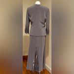 Montage By Mon Cheri Elegant Pewter Frost Gown W/Jacket Set Color Sz. 12 Purple Photo 1