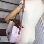 Dooney & Bourke DOONEY BOURKE Pink Ostrich Embossed Leather Shoulder Bag Vintage Mint Condition Photo 3