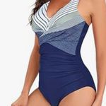One Piece Bathing Suit for Women Front Cross Athletic Tummy.. Photo 0