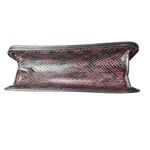 Coach  C6777 Snake Embossed Cross Body Metallic Cherry Oxblood Pebbled Leather Photo 2