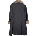 Vtg Joseph R. Harris Wool Coat Gray Sz S Genuine Fur Collar ILGWU Made Luxury Photo 3