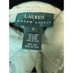 Ralph Lauren Lauren Green Floral Embroidered Linen Long Sleeve Button Up Shirt S Photo 3