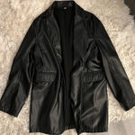 Amazon Black Leather Blazer Jacket Photo 0