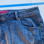 Pure Energy WOMEN'S BLUE JEAN DENIM DISTRESSED FRAYED MINI SKIRT PLUS  SIZE 14 Photo 6