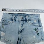 Arizona Jeans Arizona Jean Co. Women’s Mid-Rise Distressed Denim Shorts 0 Embroidered Floral C Photo 4