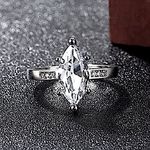 Boutique 2 Ct Marquise Simulated Diamond Engagement Ring, Size 7 NEW Photo 0