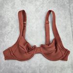SheIn  Brown Wired Adjustable Ribbed Bikini Top Swimwear Medium Photo 2