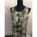 Chico's Zenergy Size 4 US Camo Partial Zip Dress Women's Sleeveless V Neck Photo 3