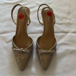 Moda Elegant Sparkling Gold Slingback Heels Photo 2