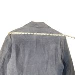 Live a Little Vintage  Suede Leather Jacket Blue Button Snap Boho 90s Y2K Large Photo 5