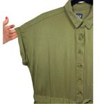 Gap NWT  Short Sleeve Button Up Army Jacket Green Jumpsuit‎ 4 Photo 6