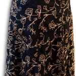 Jones New York Vintage Black Gold Embroidered Skirt Photo 5