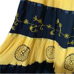 Vintage Black & Yellow Bohemian Skirt Women’s One Size Floral Comfortable Causal Photo 1