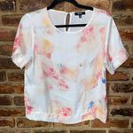 Premise Studio  Watercolor Short Sleeve Keyhole Blouse Women's Size Small Photo 0