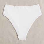 SheIn White Ribbed Bikini Photo 1