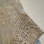 Maurice's Ivory Sheer Lace Open Front Cropped Kimono Cardigan size M Photo 3