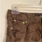 ZARA Women’s Brown Black Animal Snake Print Corduroy Pants Jeans Size 2 Photo 6