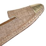 Talbots Like New Izzy Linen / Leather Espadrille Flats Tan Gold Size 6.5 Photo 4