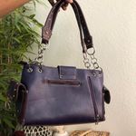 Y2K 2000s Gothic Whimsygoth Southwestern Navajo Purple Brown black Turquoise Bead Leather Silver Studded Rhinestone Shoulder Hand Bag Purse #cross #skull #angel #wings Photo 1