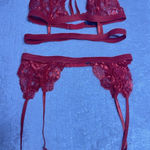 Avidlove Red Lace Lingerie Set & Suspender Belt Small Photo 0