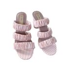 Deltan Colette Stripe Three Band Dress Sandals 7.5 NWT Photo 3