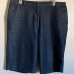 Josephine Chaus 🌞 Dark Wash High Rise Bermuda Denim Shorts Photo 0