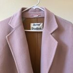 Acne Studios Odine Double Breasted Wool Coat in Powder Pink Melange Sz 36/Small Photo 5